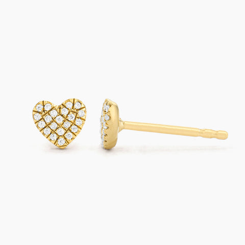 Waterproof Dome Heart Stud Earrings