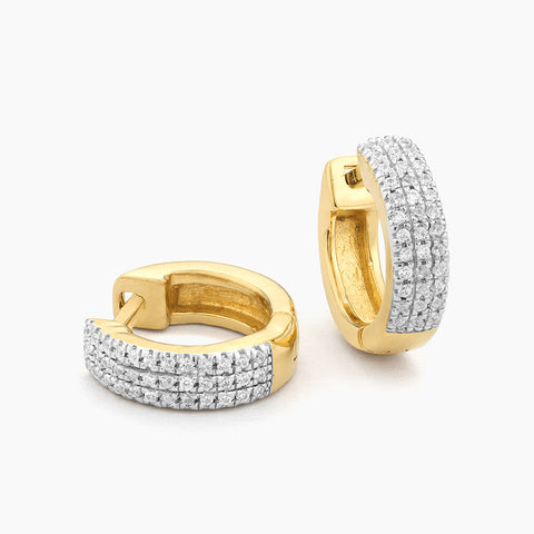 Waterproof Three Ways to Shine Hoop Earrings