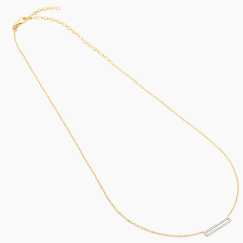 Waterproof Set the Bar Pendant Necklace