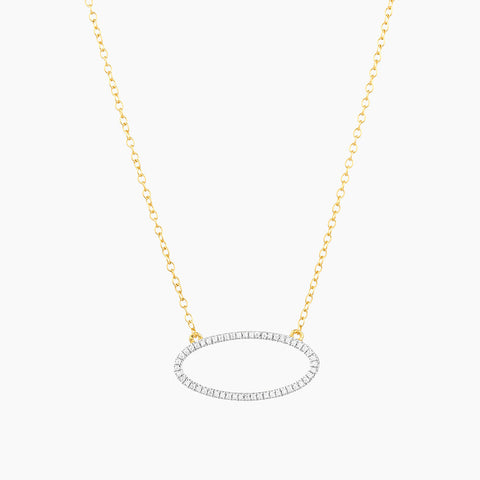 Waterproof One With the Oval Pendant Necklace