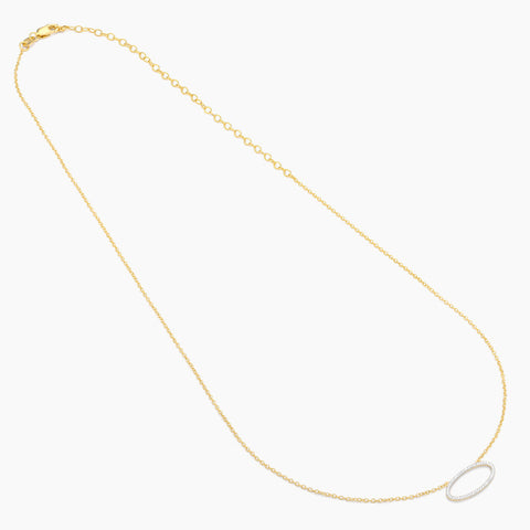 Waterproof One With the Oval Pendant Necklace