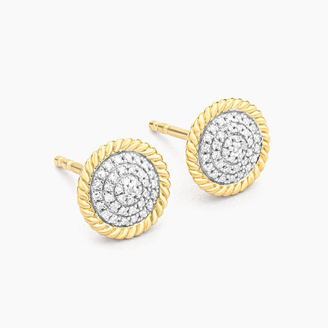 Waterproof Circle Rope Stud Earrings