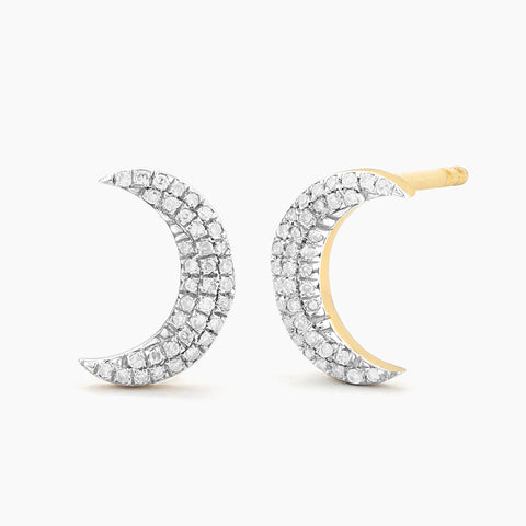 Waterproof Mini Moons Stud Earrings