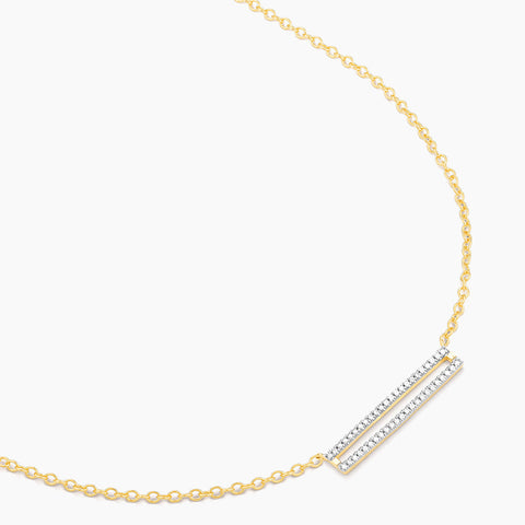 Waterproof Set the Bar Pendant Necklace