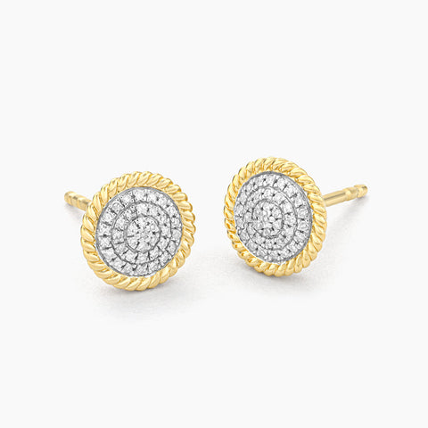 Waterproof Circle Rope Stud Earrings
